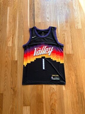 Nike Devin Booker Phoenix Suns The Valley City Edition Stitched Jersey 50 Large
